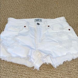 white jean shorts